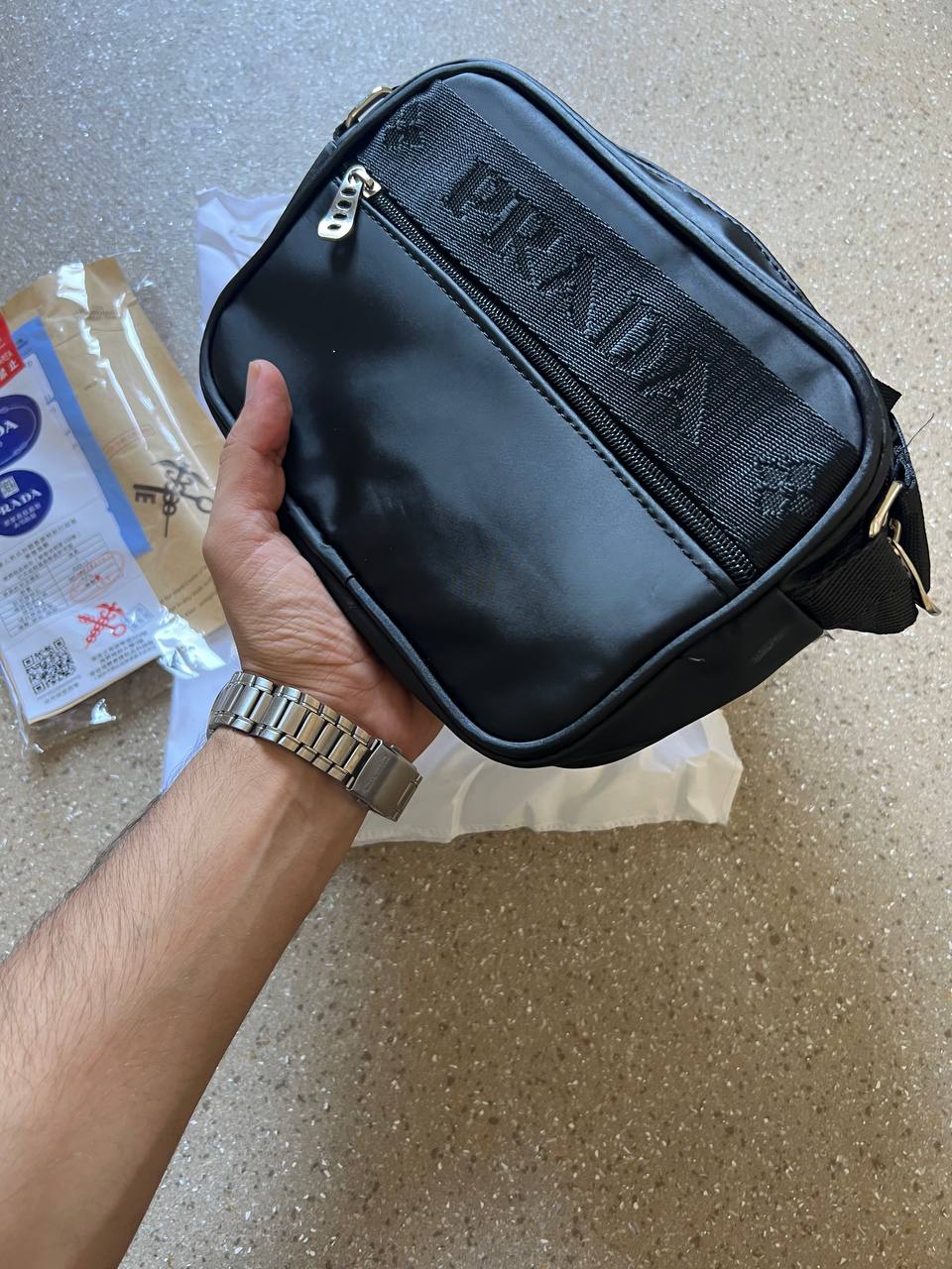 sacouche Prada deux qualite premium